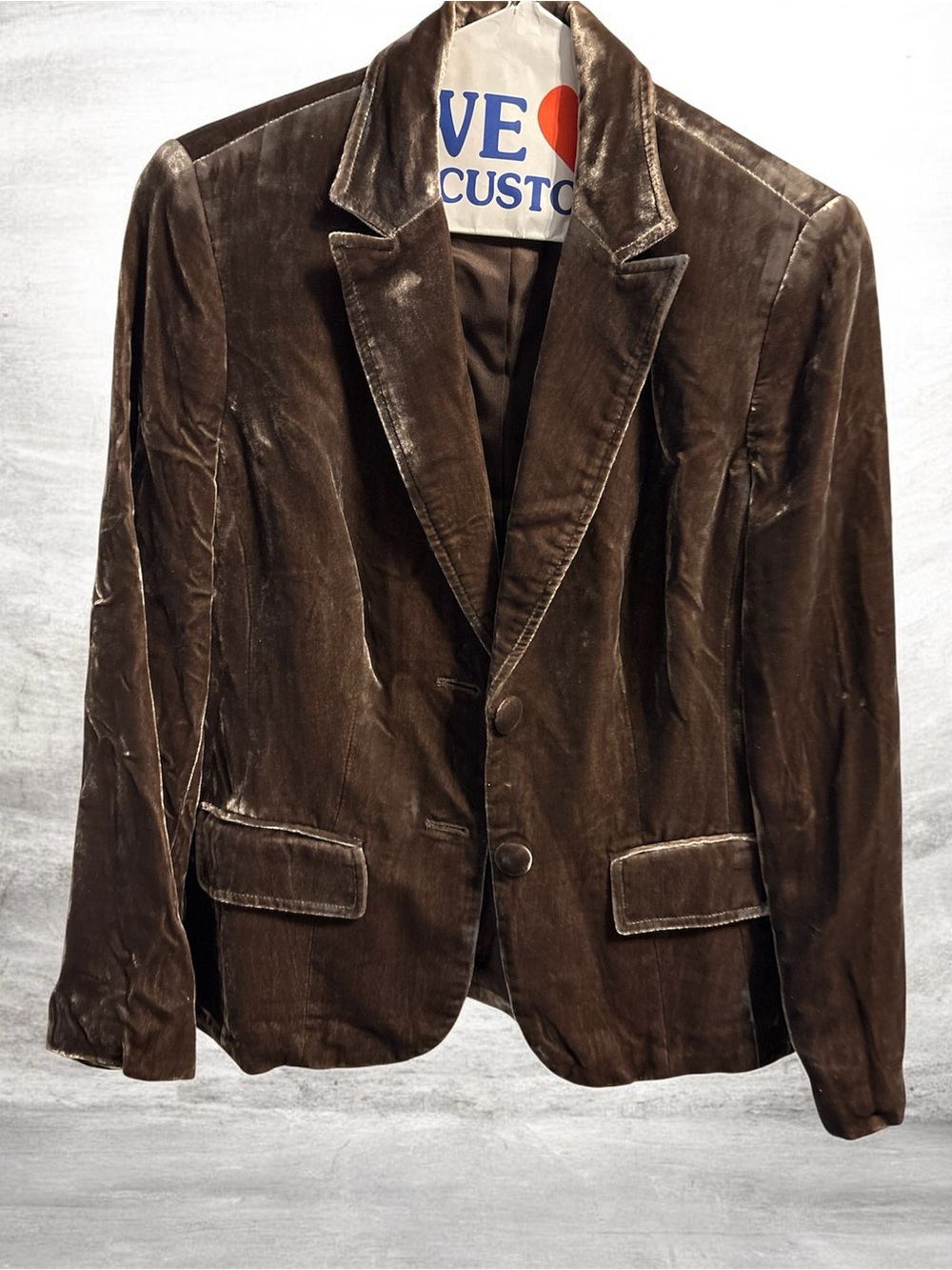 Style & Co. Brown Velvet Blazer Sport Coat